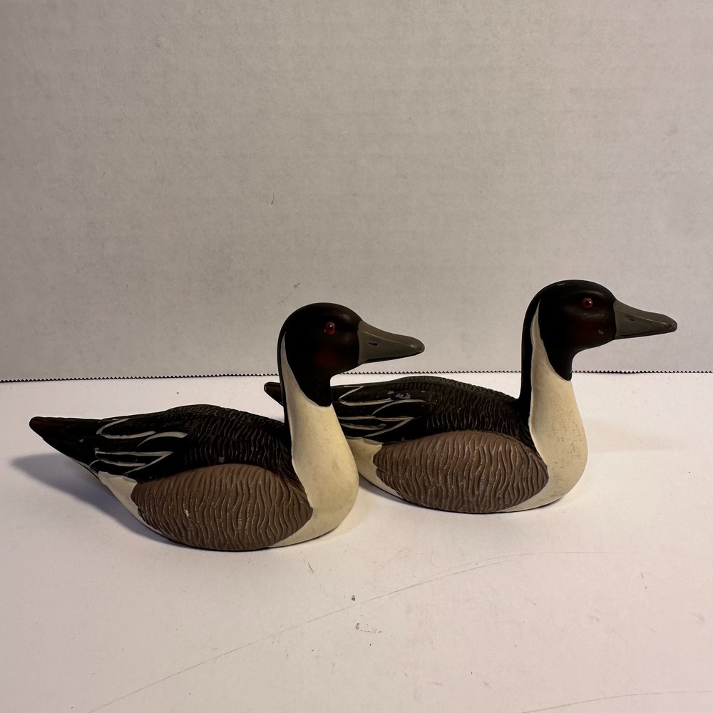 Vintage 1984 Avon Collector Duck Series Pintail Figurines Matching Pair